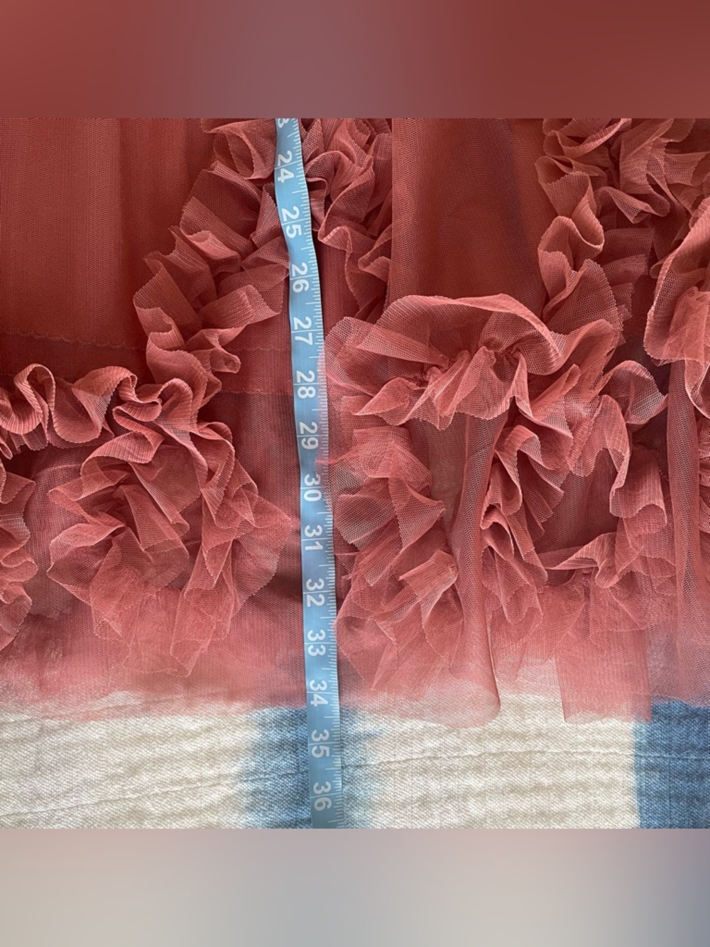 Anthropologie Felicity Rose Pink Ruffle Tulle Midi Skirt - Picture 16 of 17